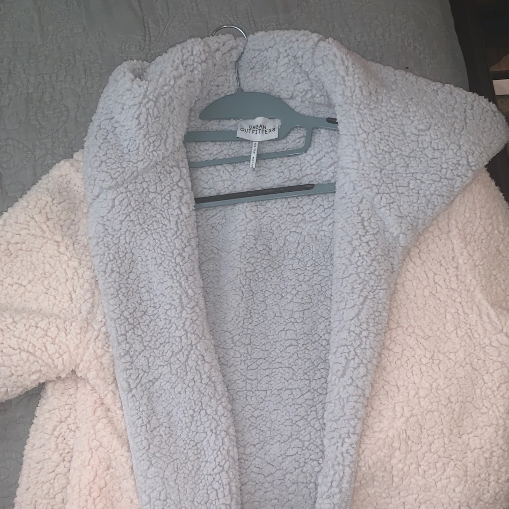 UO Carmella Reversible Hooded Teddy Jacket